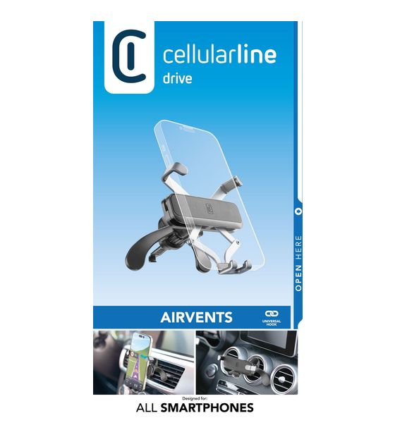 Cellular Line Slide Fit - Universal Smartphone-Halterung im Auto mit leichtes Einführen f&uuml;r 24,99 Euro