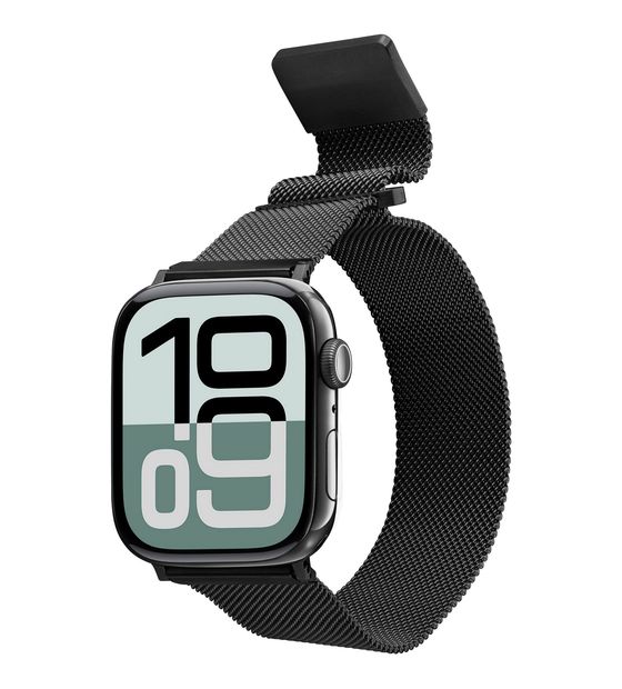 Cellular Line Steel Band Armband 0 mm Apple Watch 42/44/45/49 mm  (Schwarz) f&uuml;r 29,99 Euro