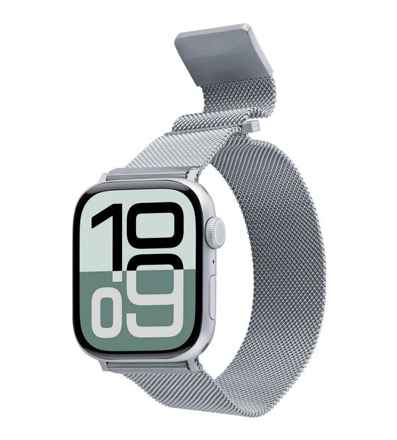 Cellular Line Steel Band Armband 0 mm Apple Watch 42/44/45/49 mm  (Silber) f&uuml;r 29,99 Euro