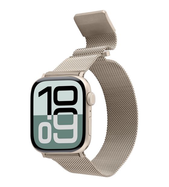 Cellular Line Steel Band Armband 0 mm Apple Watch 42/44/45/49 mm  (Beige) f&uuml;r 29,99 Euro