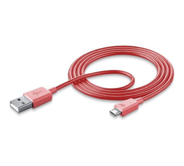 Cellular Line Stylecolor Cable Stecker USB A auf Micro-USB B 1 m  (Pink) f&uuml;r 9,99 Euro