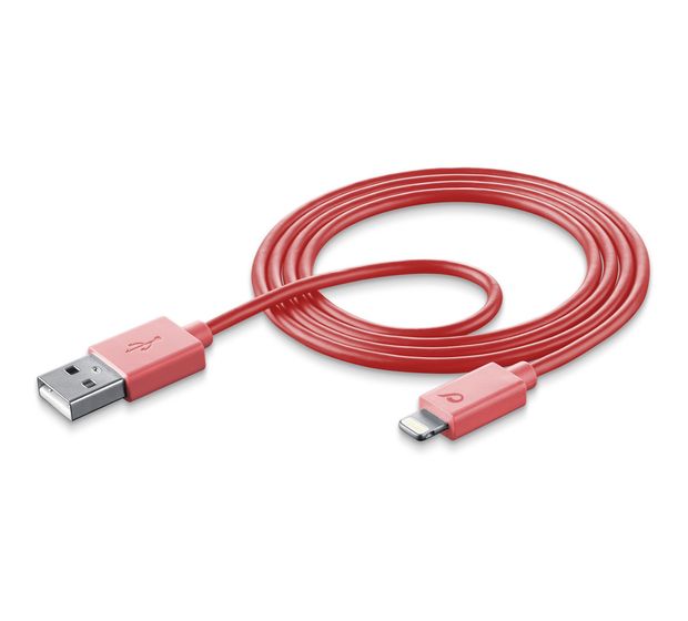 Cellular Line Stylecolor Cable Lightning auf USB A 1 m  (Pink) f&uuml;r 23,49 Euro