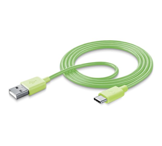 Cellular Line Stylecolor Cable Stecker USB A auf USB C 1 m  (Grün) f&uuml;r 9,99 Euro