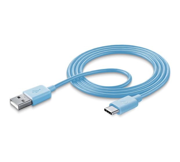 Cellular Line Stylecolor Cable USB A auf 1 m  (Blau) f&uuml;r 9,99 Euro