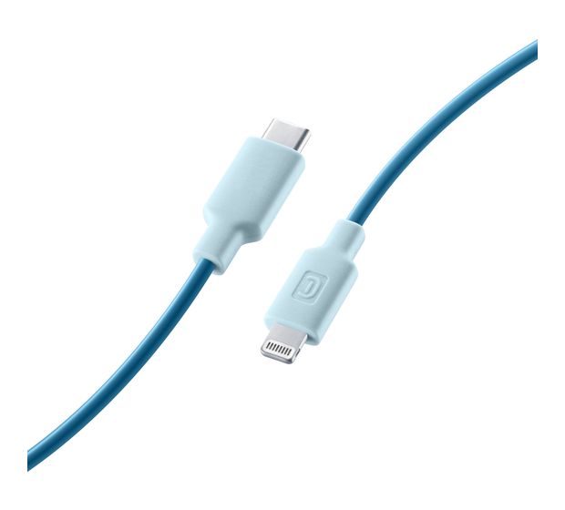 Cellular Line Stylecolor Cable Stecker Lightning auf USB C bis 30 W 1 m  (Blau) f&uuml;r 24,99 Euro