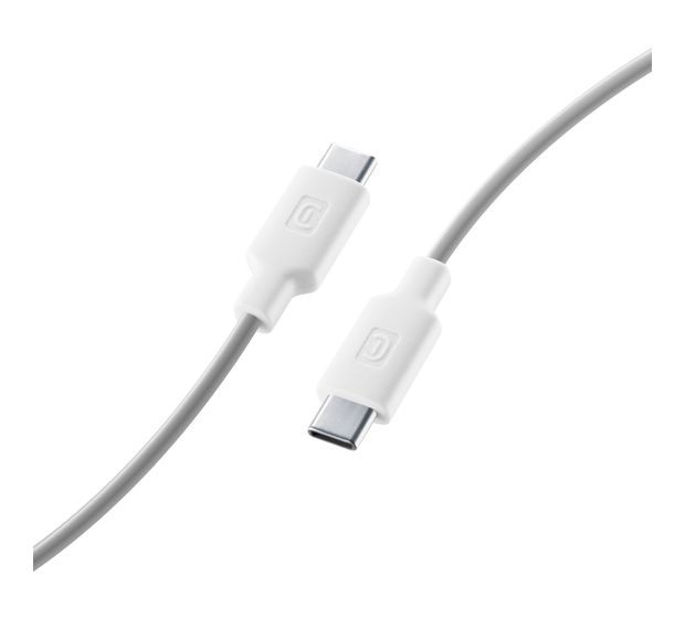 Cellular Line Stylecolor Cable Stecker USB C auf USB C bis 60 W 1 m  (Weiß) f&uuml;r 12,99 Euro