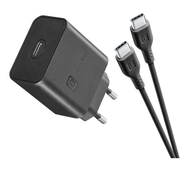 Cellular Line Super Fast Charger Kit PD 45W USB-C-Netzladegerät 45 W mit USB-C auf USB-C-Kabel f&uuml;r 34,99 Euro