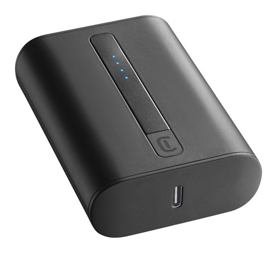 Cellular Line Thunder 10000 mAh Powerbank USB Typ-C  (Schwarz) f&uuml;r 25,99 Euro