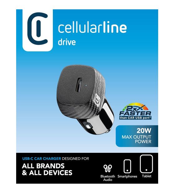 Cellular Line USB-C Car Power 20W USB-Autoladegerät 20W f&uuml;r 19,99 Euro