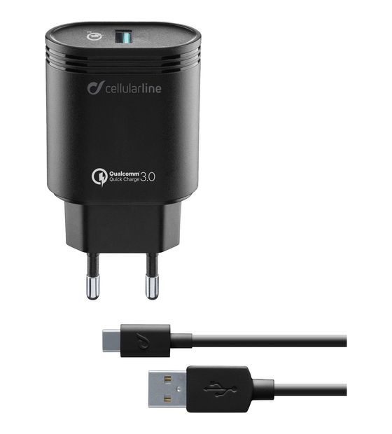 Cellular Line USB Charger Kit 18W - USB-C - Huawei, Xiaomi, Wiko, Asus and other smartphone f&uuml;r 17,99 Euro