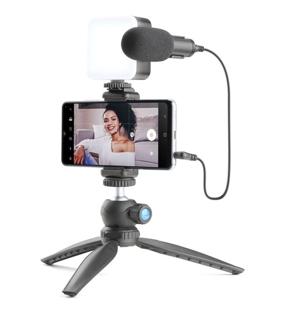 Cellular Line Vlogger Kit Universal  (Schwarz) f&uuml;r 34,99 Euro