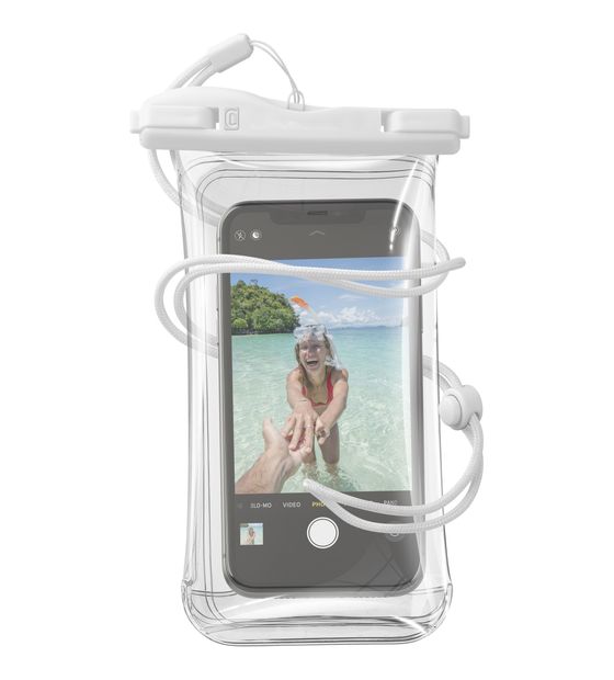 Cellular Line Voyager Beuteltasche für Universal Universal, 80 x 165 mm  (Weiß) f&uuml;r 15,99 Euro