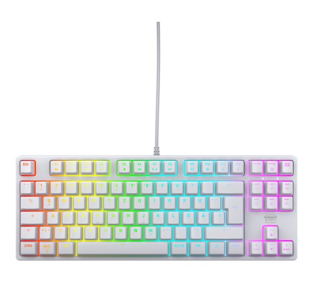 Cherry K4V2 TKL RGB-LED Gaming Tastatur USB  (Weiß) f&uuml;r 91,49 Euro