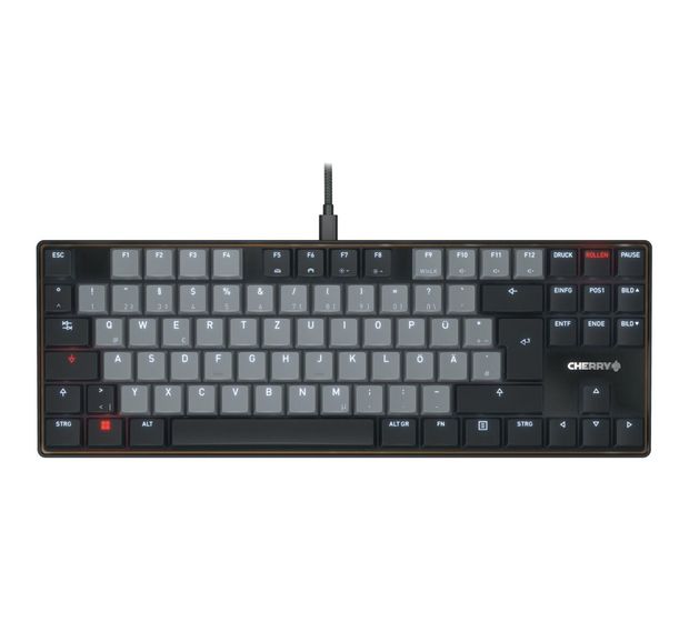 Cherry KC500MX LP TKL Heimbüro Tastatur USB  (Schwarz, Grau) f&uuml;r 90,49 Euro