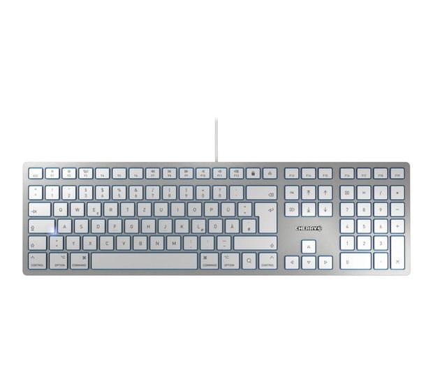 Cherry KC6000 Slim für Mac Büro Tastatur USB  (Silber) f&uuml;r 51,86 Euro