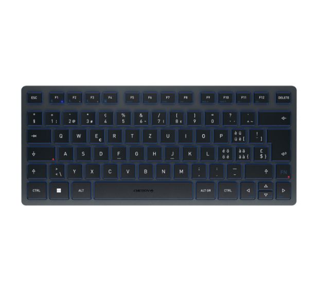 Cherry KW7100 Mini Universal Tastatur Bluetooth  (Blau) f&uuml;r 44,49 Euro