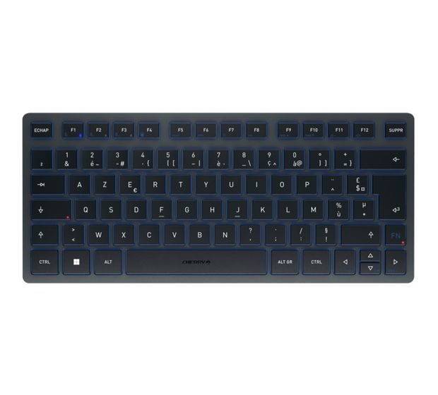Cherry KW7100 Mini BT Universal Tastatur Bluetooth  (Blau) f&uuml;r 57,05 Euro