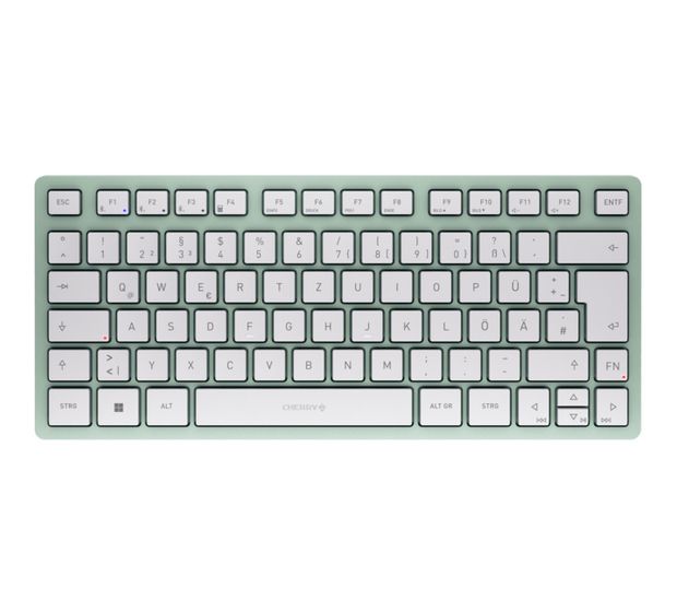 Cherry KW7100 Mini BT Universal Tastatur Bluetooth  (Mintfarbe) f&uuml;r 30,99 Euro