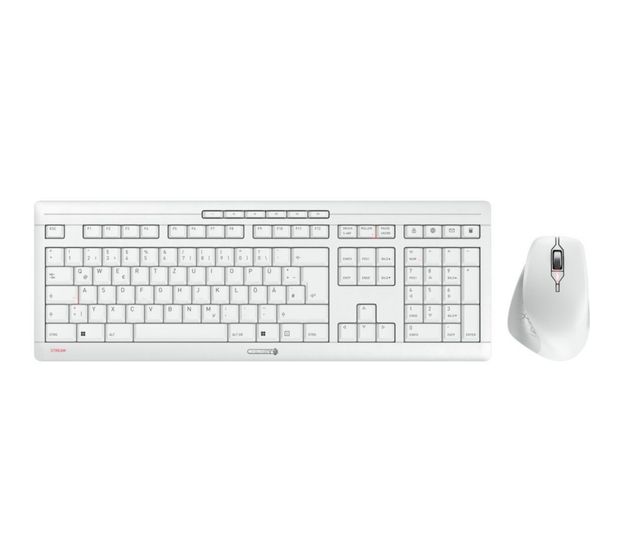 Cherry Stream Desktop Comfort Heimbüro Tastatur RF Wireless 2.4 GHz  (Weiß) f&uuml;r 82,99 Euro