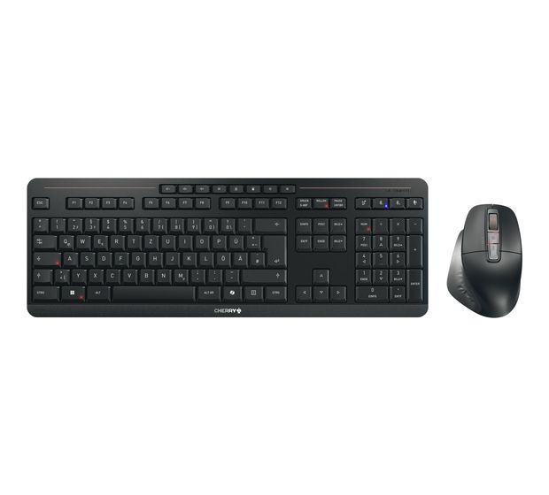 Cherry Stream Desktop Ultimate LED Heimbüro Tastatur USB + RF Wireless + Bluetooth 2.4 GHz  (Schwarz) f&uuml;r 246,99 Euro