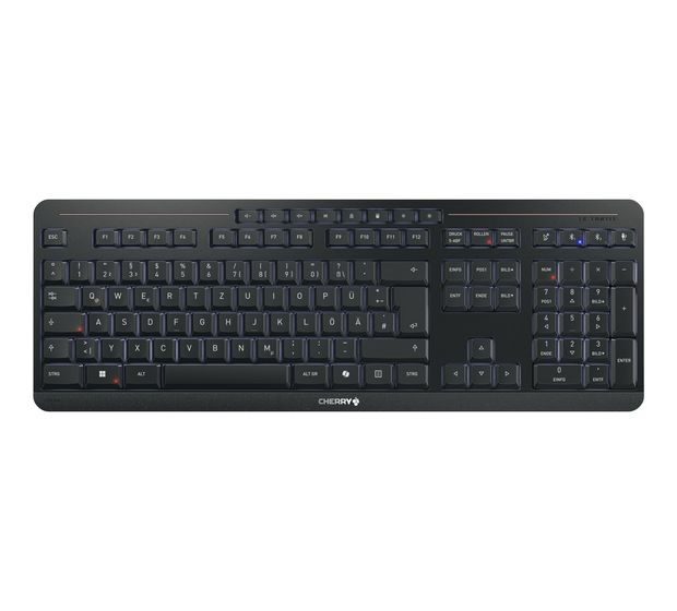 Cherry Stream Ultimate LED Heimbüro Tastatur USB + RF Wireless + Bluetooth 2.4 GHz  (Schwarz) f&uuml;r 147,99 Euro