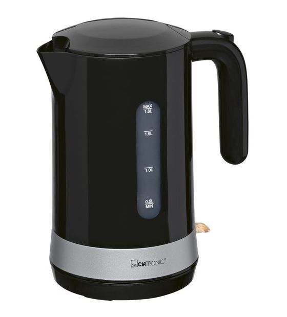 Clatronic WK3840 1,8 l Wasserkocher 2200 W  (Schwarz) f&uuml;r 18,99 Euro