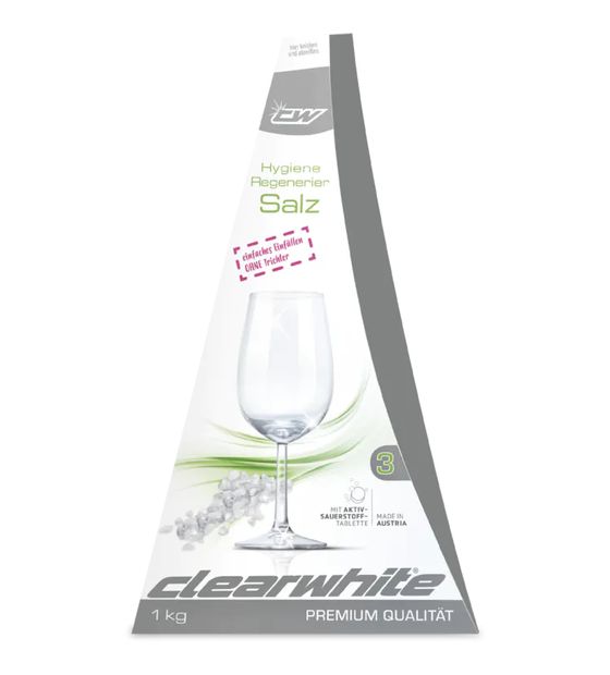CLEARWHITE Hygiene-Regeneriersalz Pyramide 1kg f&uuml;r 3,49 Euro