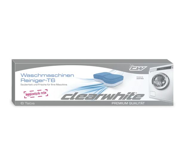 CLEARWHITE Waschmaschinen-Reiniger-T6, 6 Tabs f&uuml;r 3,49 Euro