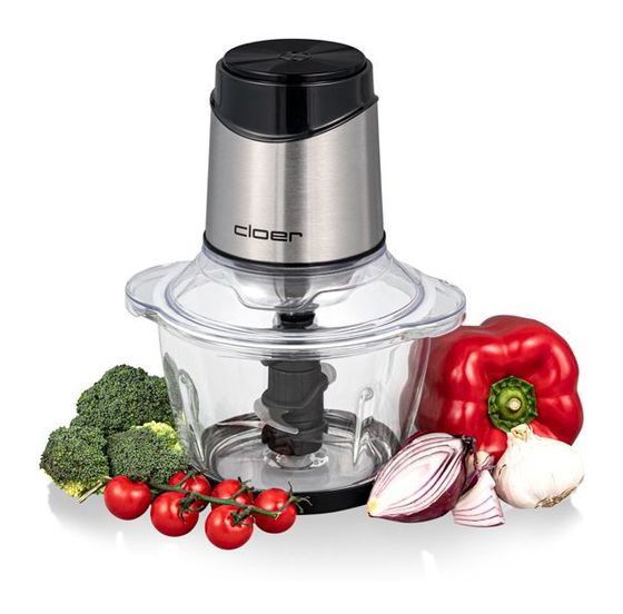 Cloer 6829 Zerkleinerer 6 Klingen 1,2 l Glas Behälter  (Silber, Transparent) f&uuml;r 33,49 Euro