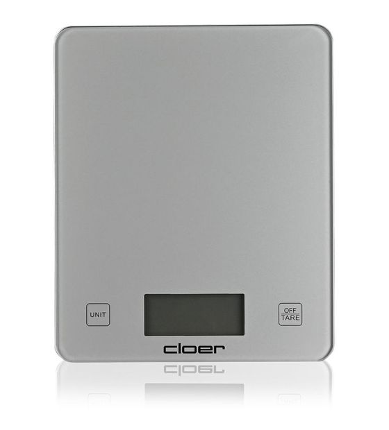 Cloer 6878 Elektronische Küchenwaage bis 10 kg Genauigkeit 5 g  (Silber) f&uuml;r 17,49 Euro