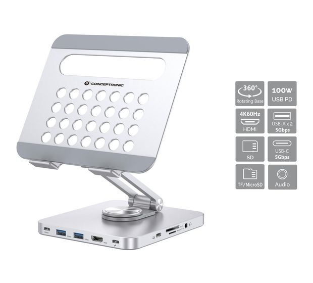 Conceptronic DONN26G 8-In-1 Docking Station f&uuml;r 85,99 Euro