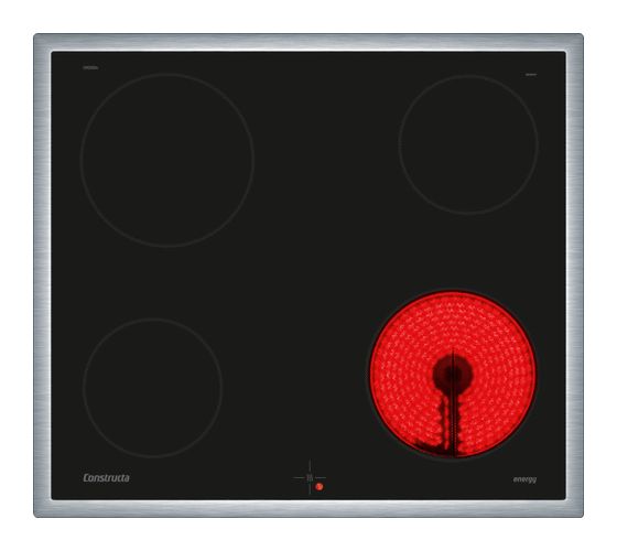 Constructa CM31054 herdgebundenes 60 cm Glaskeramik Kochfeld/Herdplatte 4 Zone(n) f&uuml;r 544,00 Euro