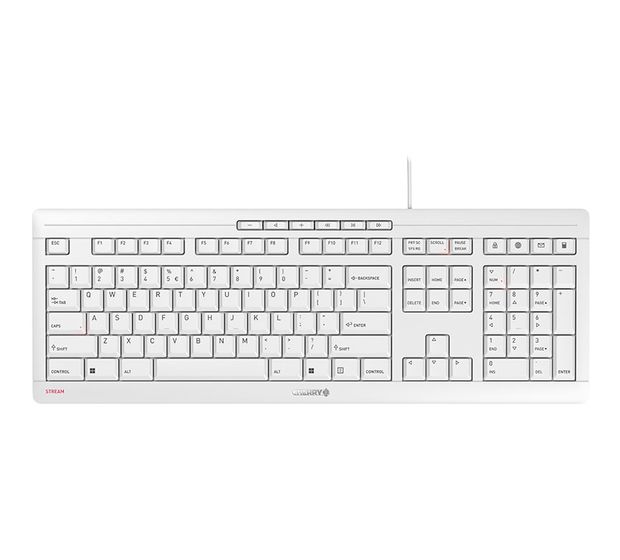 Cherry Stream Büro Tastatur USB  (Weiß) f&uuml;r 38,37 Euro