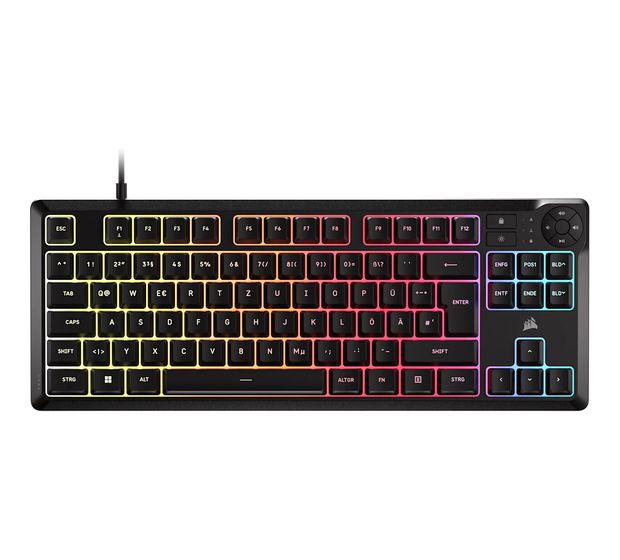 Corsair K55 Core TKL RGB RGB-LED Gaming Tastatur USB  (Schwarz) f&uuml;r 45,99 Euro