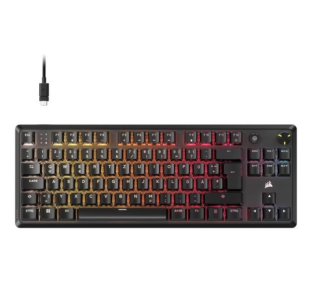 Corsair K70 Core TKL RGB-LED Gaming Tastatur USB  (Schwarz) f&uuml;r 83,49 Euro