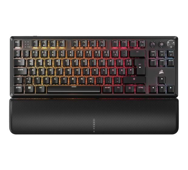 Corsair K70 Core TKL RGB-LED Gaming Tastatur USB + RF Wireless + Bluetooth  (Schwarz) f&uuml;r 133,99 Euro