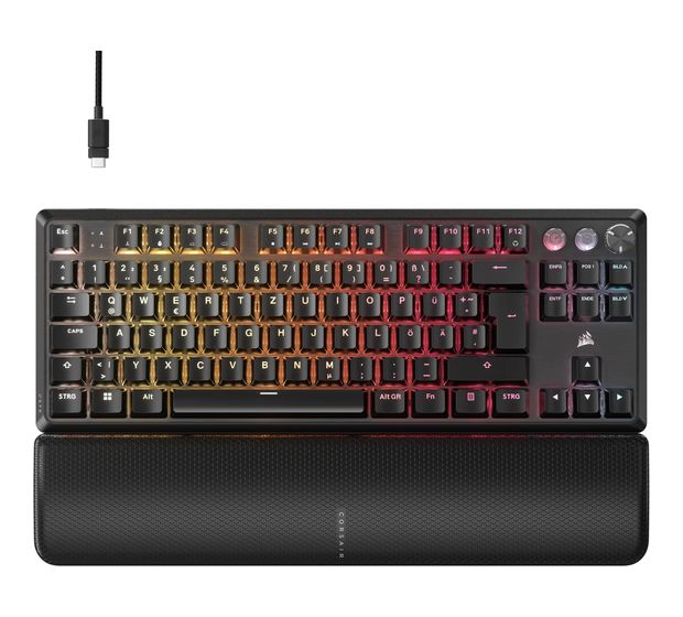 Corsair K70 Pro TKL RGB-LED Gaming Tastatur USB  (Schwarz) f&uuml;r 233,99 Euro