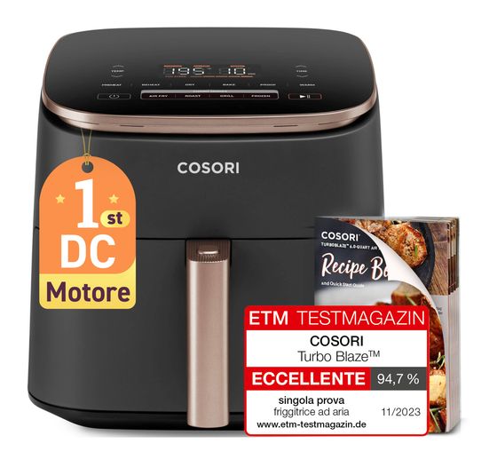 Cosori Turbo Blaze Chef Edition Heißluftfritteuse 6 l 1725 W (Schwarz, Rosa-Goldfarben) f&uuml;r 131,99 Euro
