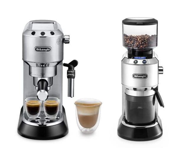 DeLonghi Dedica Style Barista Bundle EC685.M & KG521.M Siebträger Siebträger Siebträger Kaffeemaschine 15 bar 1300 W  (Schwarz, Silber) f&uuml;r 358,00 Euro