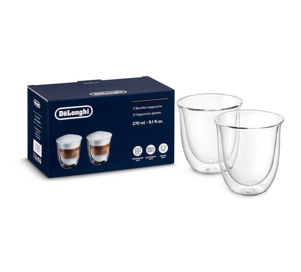DeLonghi DLSC311 Cappuccino Doppelwandige Thermogläser   (Transparent) f&uuml;r 16,99 Euro