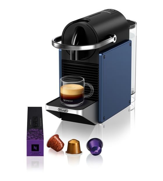DeLonghi EN127.BL Pixie Nespresso Kapselmaschine 19 bar 1,0 l (Schwarz, Blau, Silber) f&uuml;r 136,99 Euro