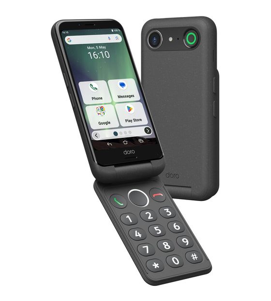 Doro Aurora A20 64 GB 4G Smartphone 11,4 cm (4.5 Zoll) 2,0 GHz Android 13 MP Einzelne Kamera Kamera Dual Sim WiFi 5  (Schwarz) f&uuml;r 299,99 Euro