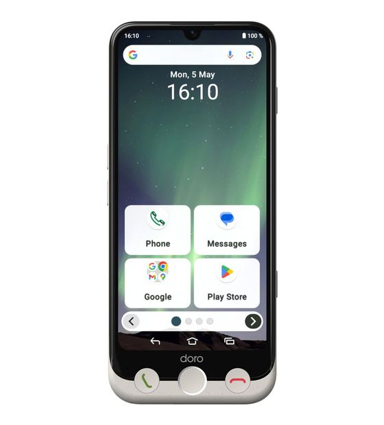 Doro Aurora A30 128 GB 4G Smartphone 15,5 cm (6.1 Zoll) 2,0 GHz Android 50 MP Dual Kamera Dual Sim WiFi 5  (Schwarz, Weiß) f&uuml;r 269,00 Euro
