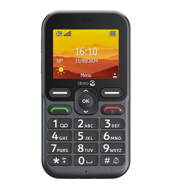 Doro Leva L10 4G Smartphone 6,1 cm (2.4 Zoll 2 MP Single SIM  (Schwarz) f&uuml;r 90,46 Euro