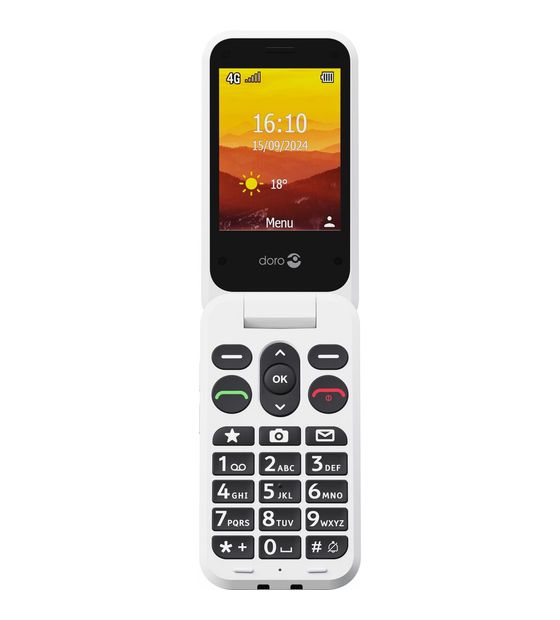 Doro Leva L20 4G Smartphone 7,11 cm (2.8 Zoll) 2 MP Single SIM  (Rot, Weiß) f&uuml;r 99,99 Euro