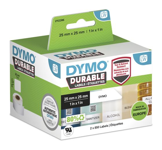 Dymo DYMO Original LabelWriter Hochleistungs-Etiketten | 25 mm x 25 mm | weißes Kunststoff-Etikett | Rolle mit 1.700 Etiketten | für LabelWriter-Beschriftungsgerät f&uuml;r 102,99 Euro