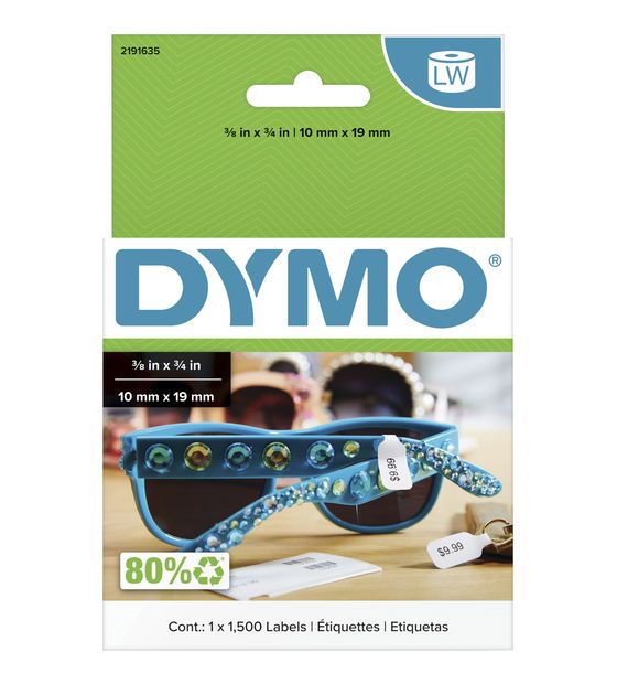 Dymo DYMO Original LW 2-fach Preisschild-Etiketten | 10 mm x 19 mm | DYMO Etiketten für LabelWriter Etikettendrucker | 1 Rolle mit 1500 Preisschild-Aufklebern f&uuml;r 51,49 Euro
