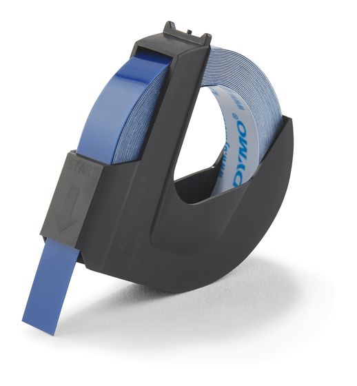 Dymo DYMO Original Prägeband | 3D weiß auf blau | 9 mm x 3 m | selbstklebendes Kunststoff Etikettenband | für Junior & Omega Beschriftungsgerät | 1 Stück f&uuml;r 4,19 Euro