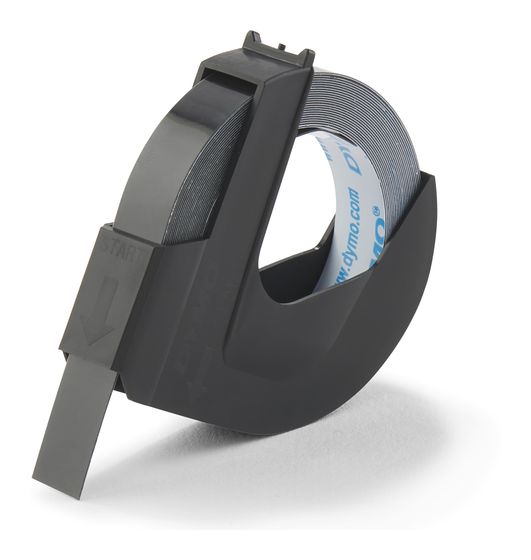 Dymo DYMO Original Prägeband | 3D weiß auf schwarz | 9 mm x 3 m | selbstklebendes Kunststoff Etikettenband | für Junior & Omega Beschriftungsgerät | 1 Stück f&uuml;r 4,19 Euro