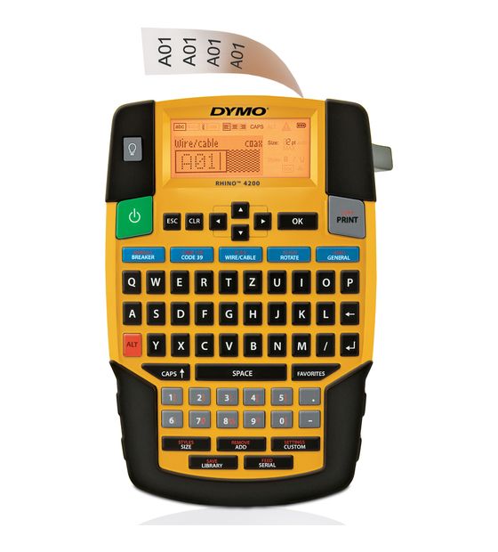 Dymo DYMO Rhino 4200 Etikettiergerät | Industrielles Beschriftungsgerät mit QWERTZ Tastatur f&uuml;r 113,99 Euro